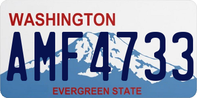 WA license plate AMF4733