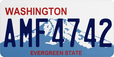 WA license plate AMF4742