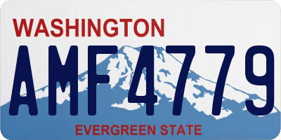 WA license plate AMF4779