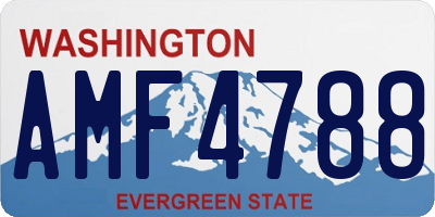 WA license plate AMF4788