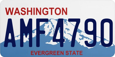 WA license plate AMF4790