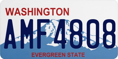 WA license plate AMF4808