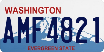 WA license plate AMF4821