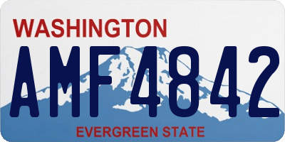 WA license plate AMF4842