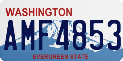 WA license plate AMF4853
