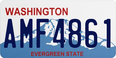 WA license plate AMF4861