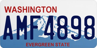 WA license plate AMF4898