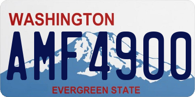 WA license plate AMF4900