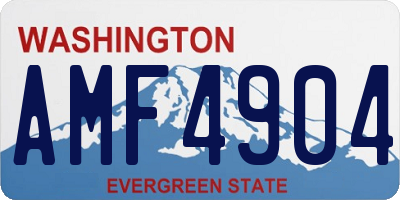 WA license plate AMF4904