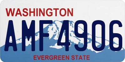 WA license plate AMF4906