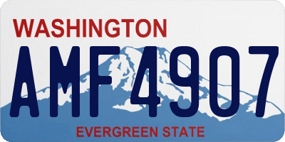 WA license plate AMF4907