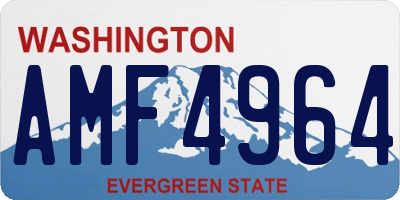 WA license plate AMF4964