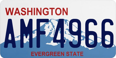 WA license plate AMF4966