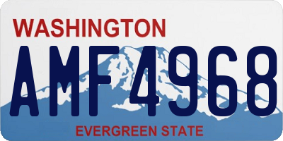 WA license plate AMF4968