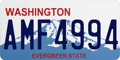 WA license plate AMF4994
