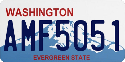 WA license plate AMF5051
