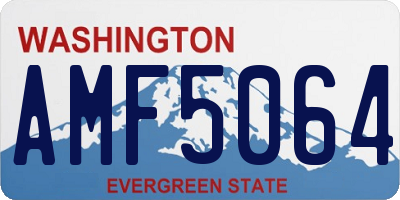 WA license plate AMF5064