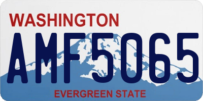 WA license plate AMF5065