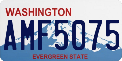 WA license plate AMF5075