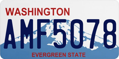 WA license plate AMF5078
