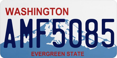WA license plate AMF5085