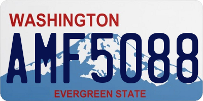 WA license plate AMF5088