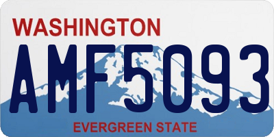WA license plate AMF5093