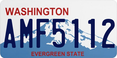 WA license plate AMF5112