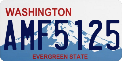 WA license plate AMF5125