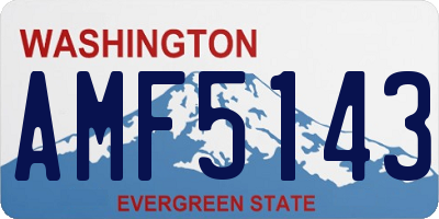WA license plate AMF5143
