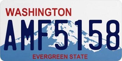 WA license plate AMF5158