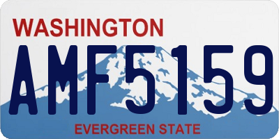 WA license plate AMF5159