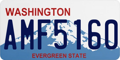 WA license plate AMF5160