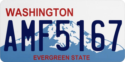 WA license plate AMF5167