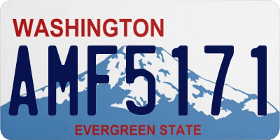 WA license plate AMF5171