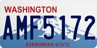 WA license plate AMF5172