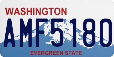 WA license plate AMF5180