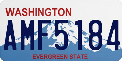 WA license plate AMF5184