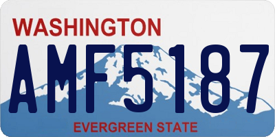 WA license plate AMF5187