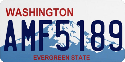 WA license plate AMF5189
