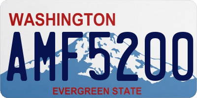 WA license plate AMF5200