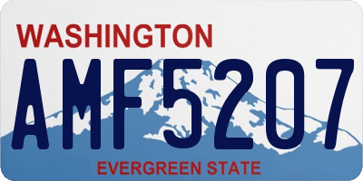 WA license plate AMF5207
