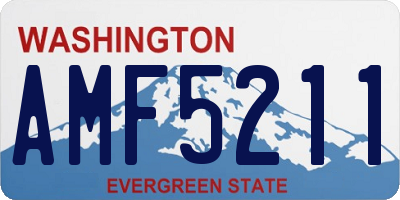 WA license plate AMF5211