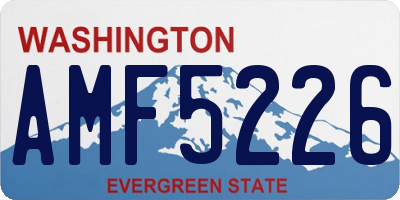 WA license plate AMF5226