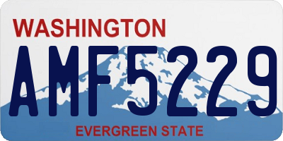 WA license plate AMF5229