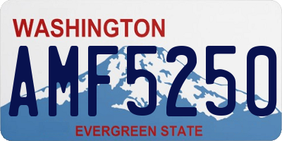 WA license plate AMF5250