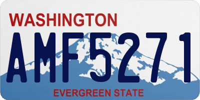 WA license plate AMF5271