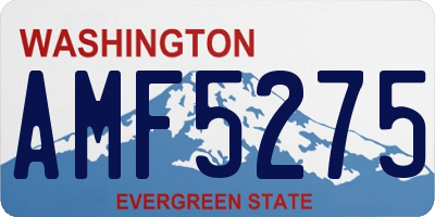WA license plate AMF5275