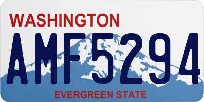 WA license plate AMF5294