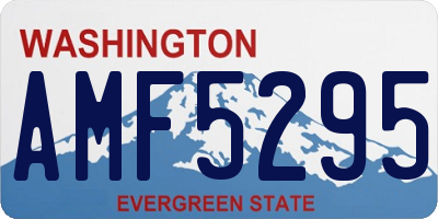 WA license plate AMF5295